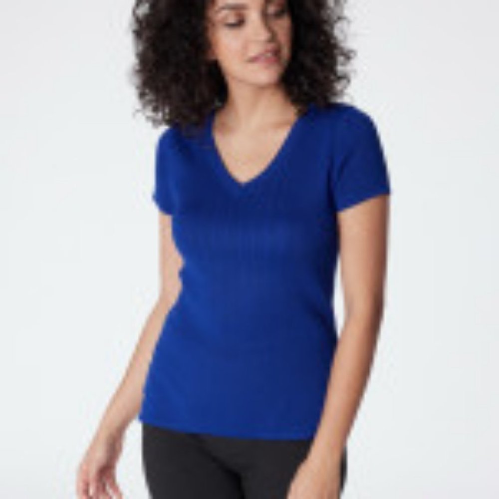 Royal blue short Sleeve sweater size XS